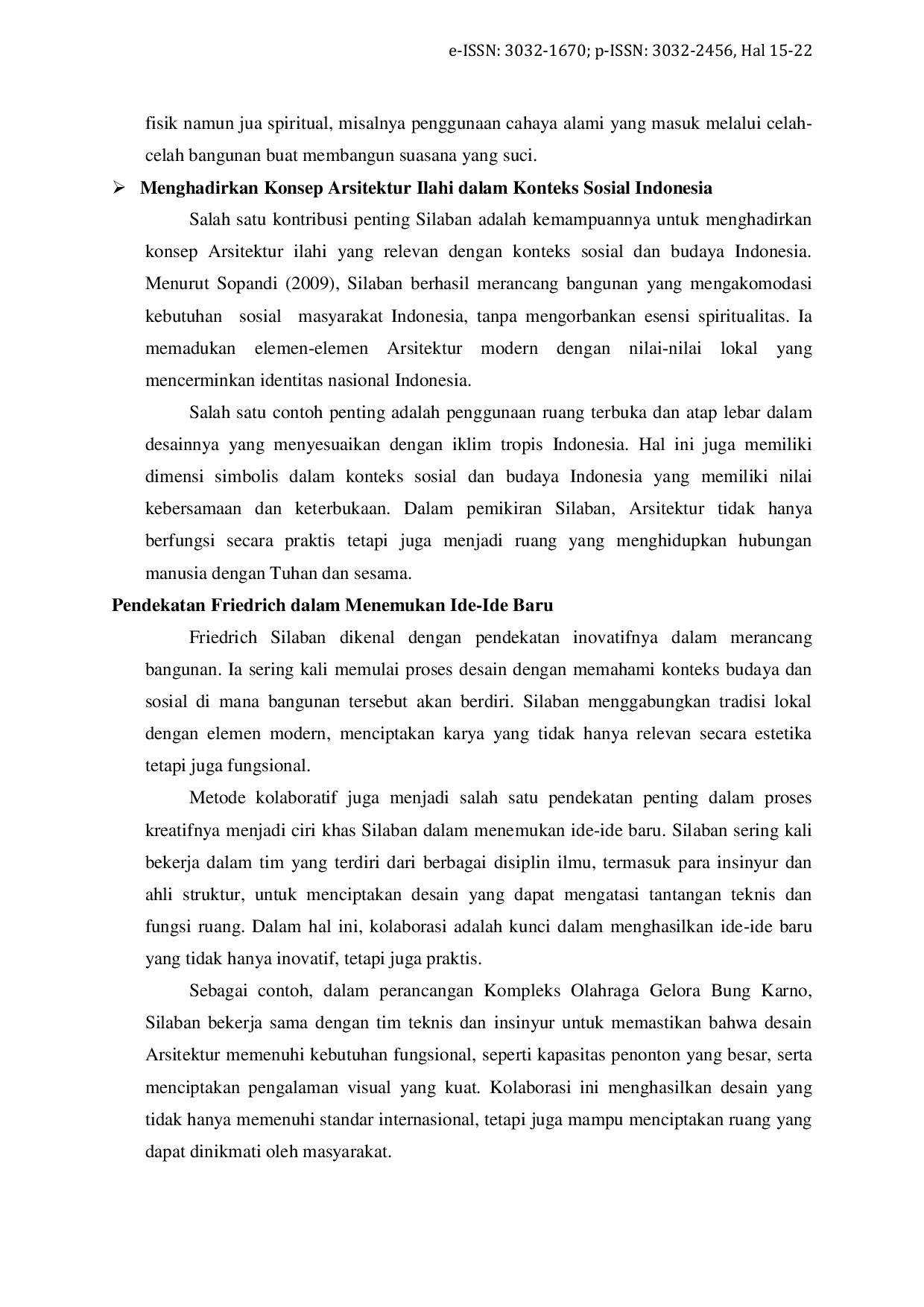 JURIS Menggali Pemikiran Friedrich Silaban Arsitektur Spiritualitas dan Ketahanan di Tengah Krisis Melalui Pendekatan Teori Pierre Bourdieu Habitus