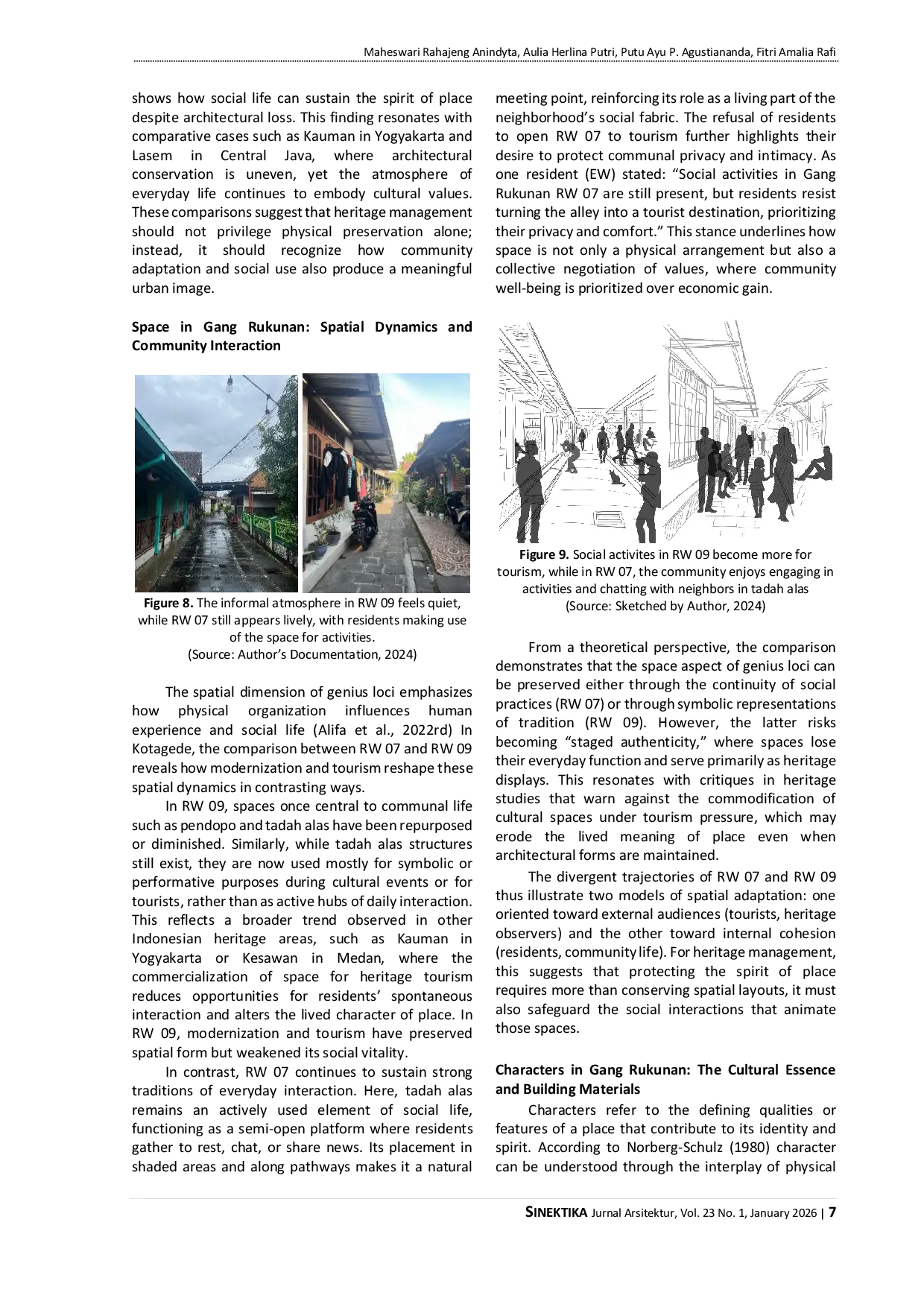 JURIS Identification of Genius Loci in Historical District with The Case Study of Two Alleys in Purbayan Kotagede Yogyakarta