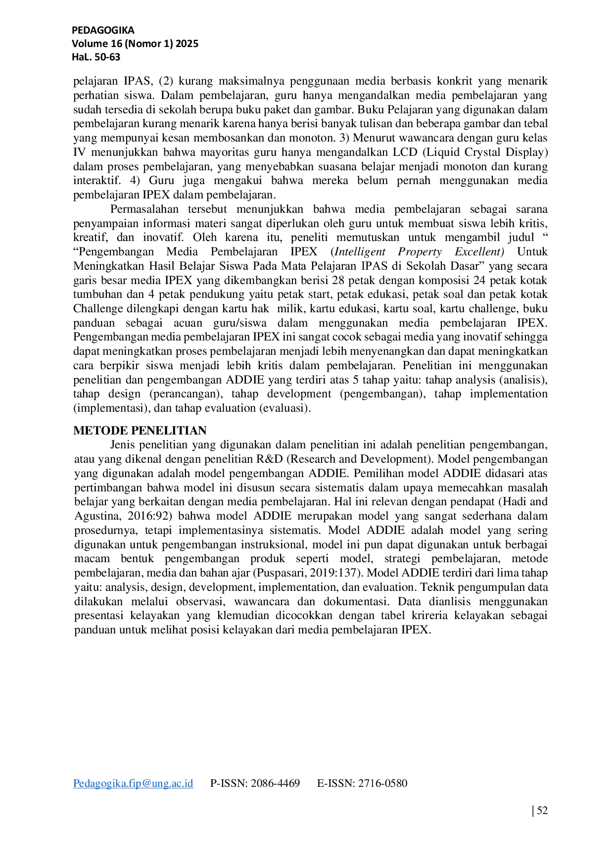 JURIS Pengembangan Media Pembelajaran Intelligent Property Excellent Untuk Meningkatkan Hasil Belajar Siswa