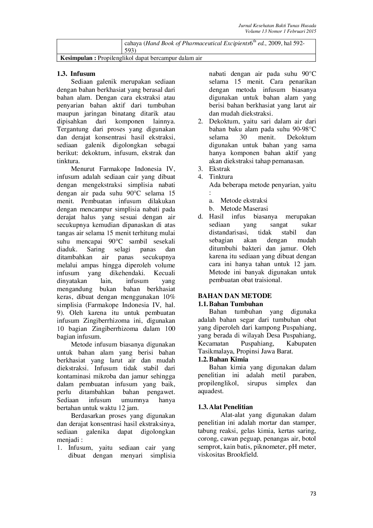 JURIS PENGEMBANGAN FORMULASI SEDIAAN INFUSUM JAHE Zingiber officinale