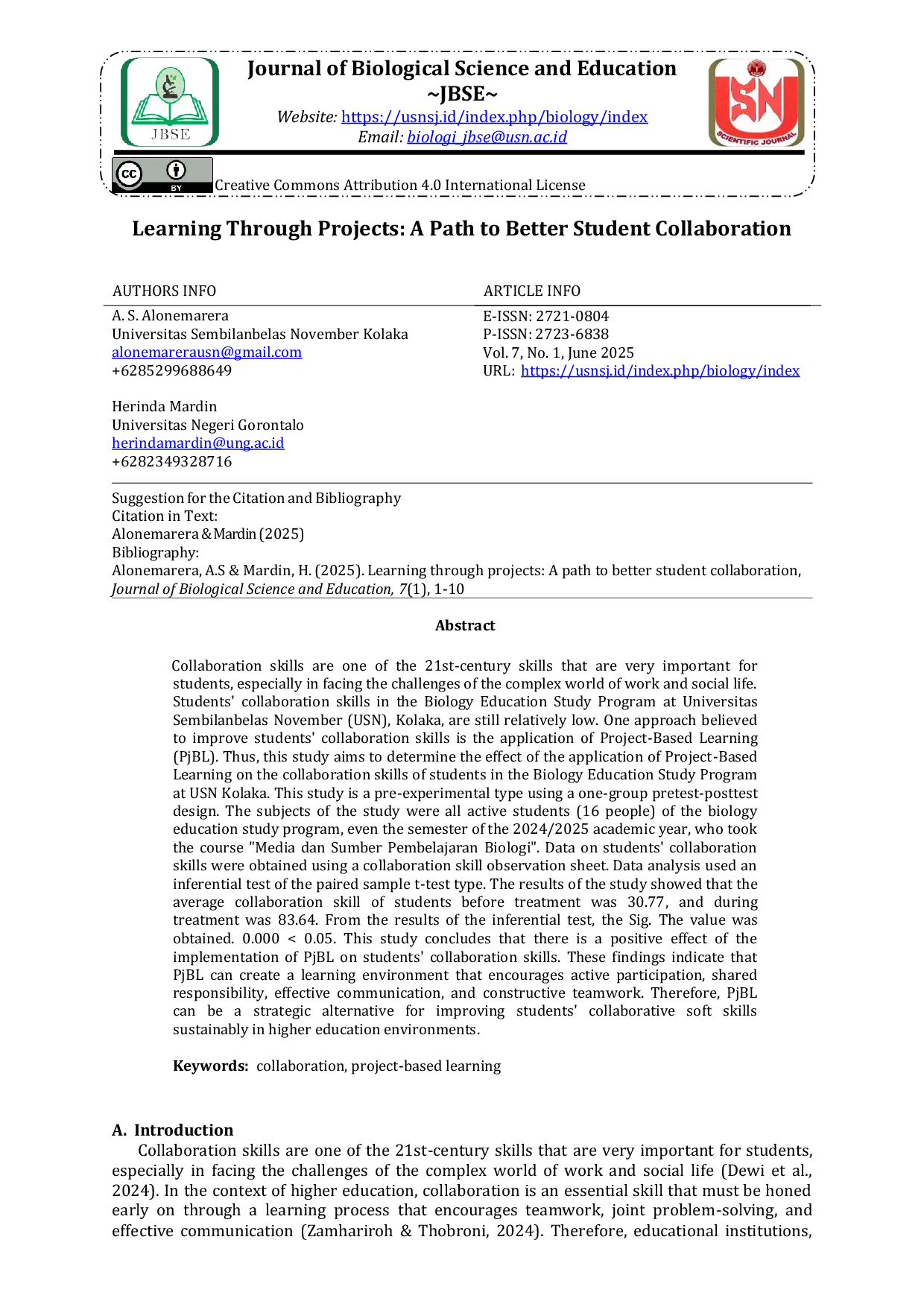 JURIS Learning Through Projects A Path to Better Student Collaboration
