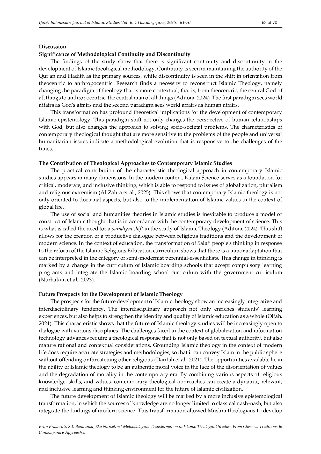 JURIS Methodological Transformation in Islamic Theological Studies From Classical Traditions to Contemporary Approaches