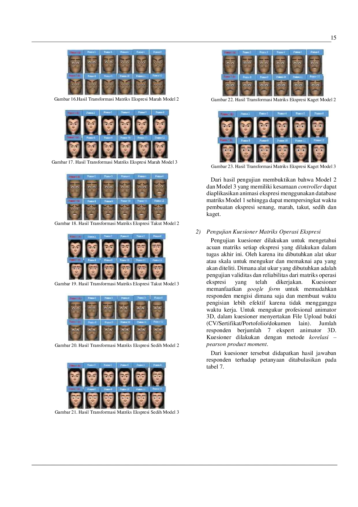 JURIS Analisis Matriks Operator Ekspresi Untuk Wajah Karakter Berbasis Posisi Controller