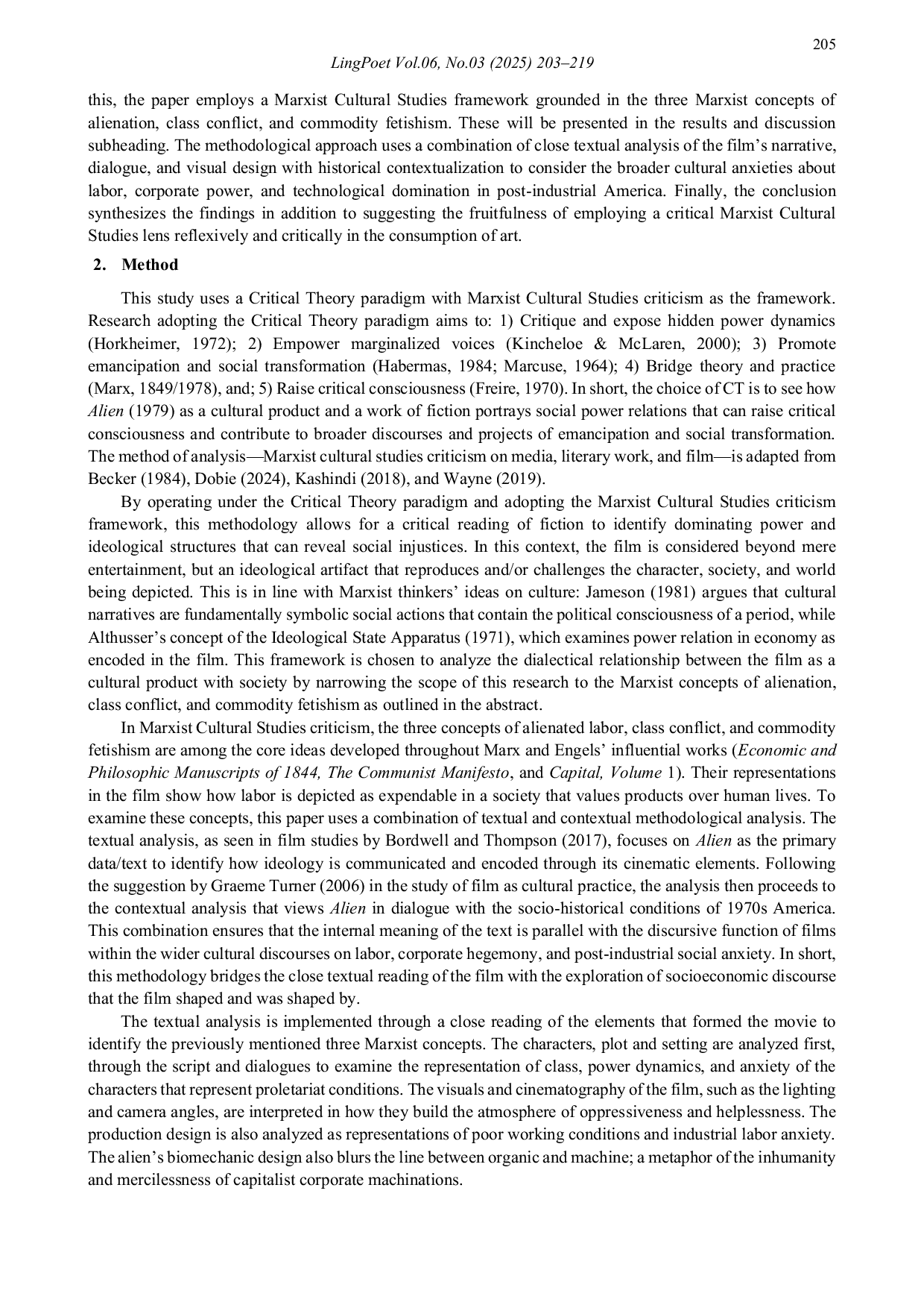 JURIS The Perfect Organism A Marxist Reading of Expendable Labor in Alien 1979