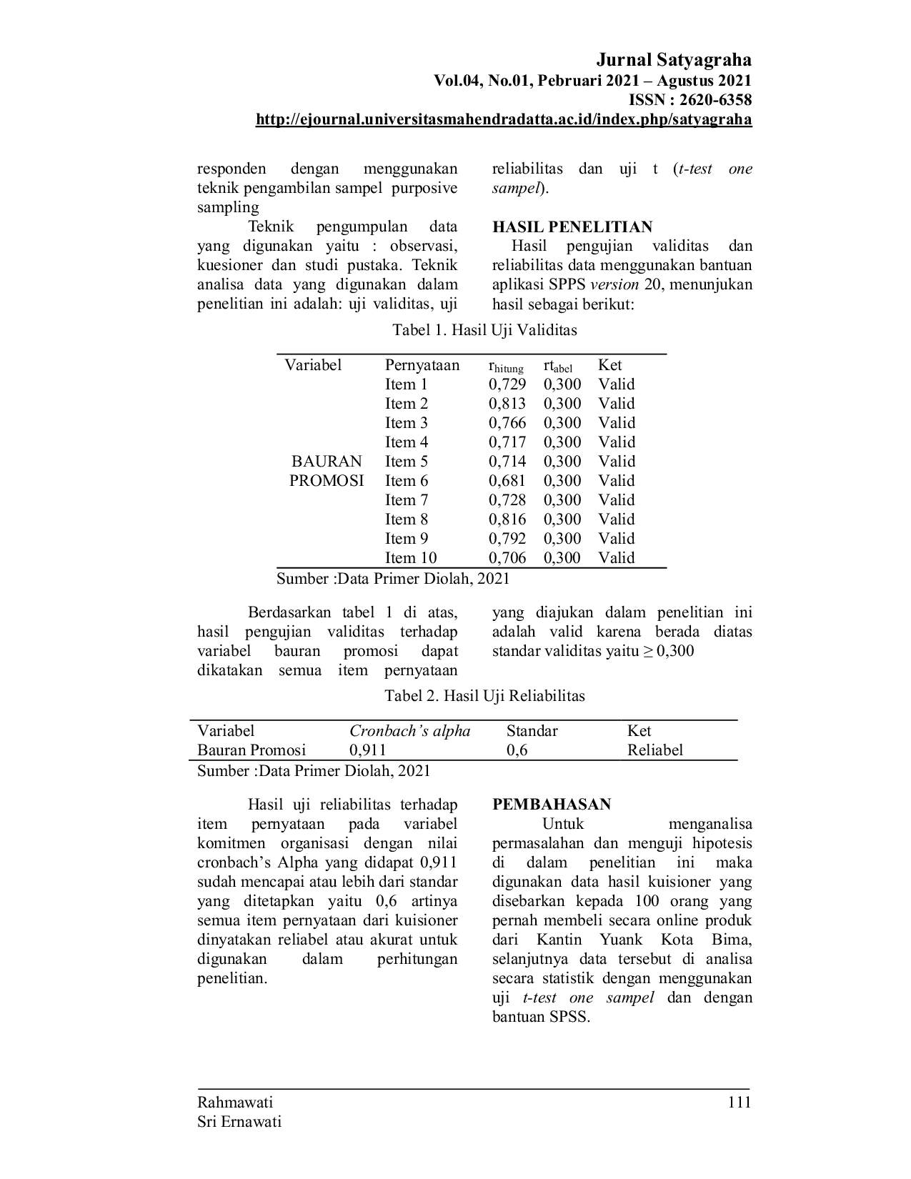 JURIS Analisis Bauran Promosi Dalam Pembelian Online Studi Pada Kantin Yuank Kota Bima