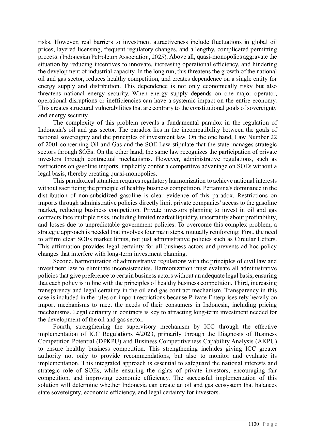 JURIS Pertamina s Quasi Monopoly How Restrictions on Basic Fuel Imports Impact the Downstream Oil and Gas Investment