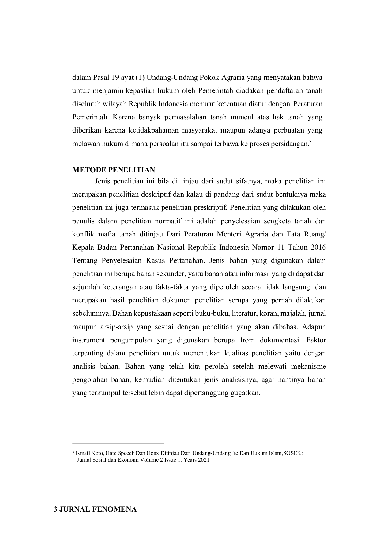 JURIS Penyelesaian Sengketa Tanah Dan Konflik Mafia Tanah