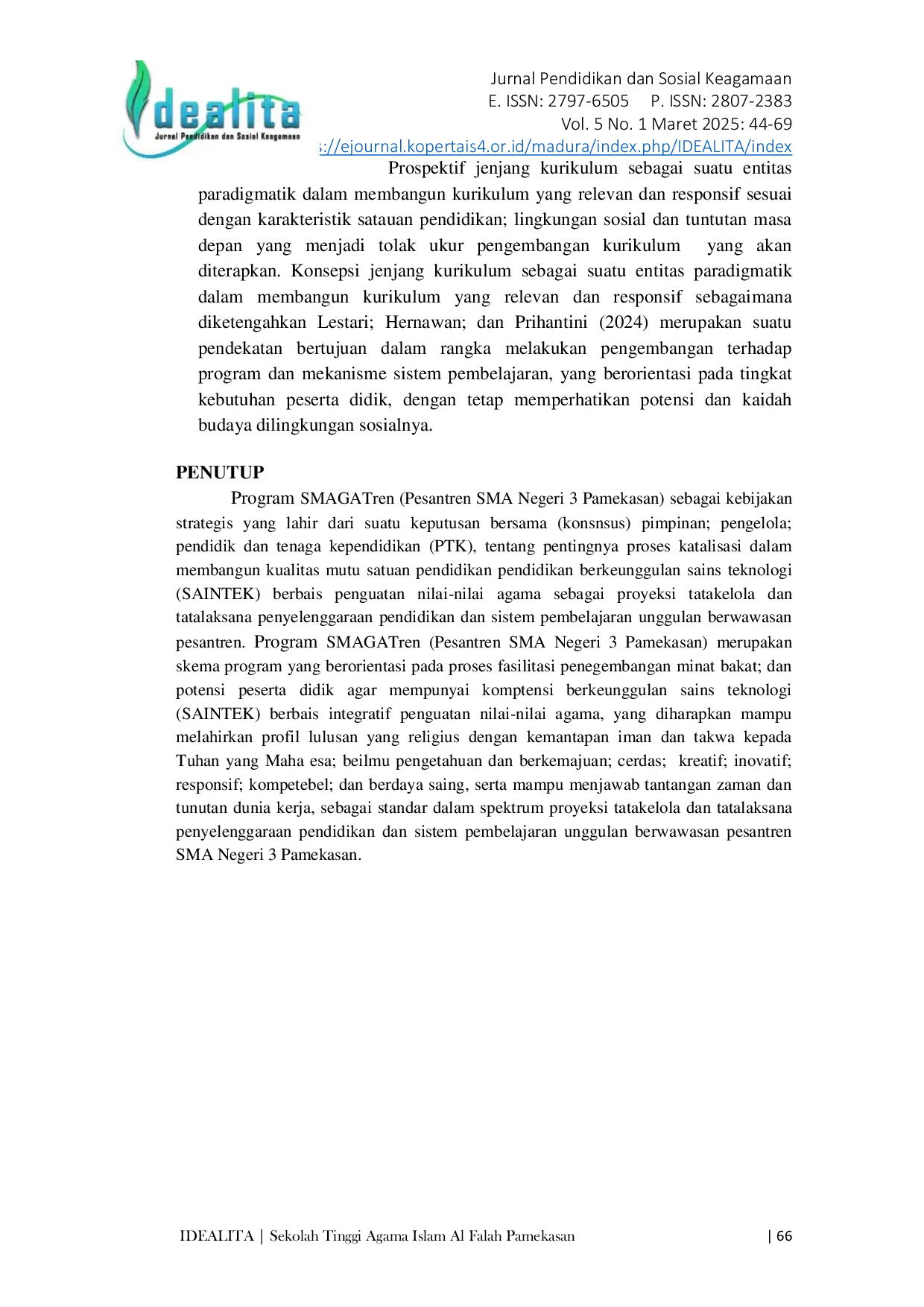 JURIS GRAND DESIGN SMAGATren PROYEKSI PENYELENGGARAAN PENDIDIKAN UNGGULAN BERWAWASAN PESANTREN SMA NEGERI 3 PAMEKASAN