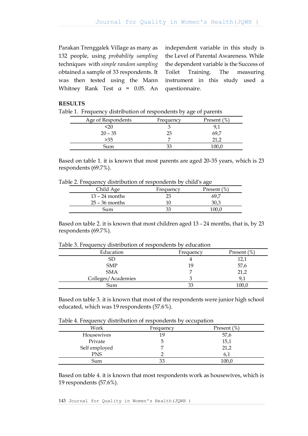 JURIS Analisis Kesadaran Orang Tua Terhadap Keberhasilan Toilet Training Pada Anak Usia 1 3 Tahun