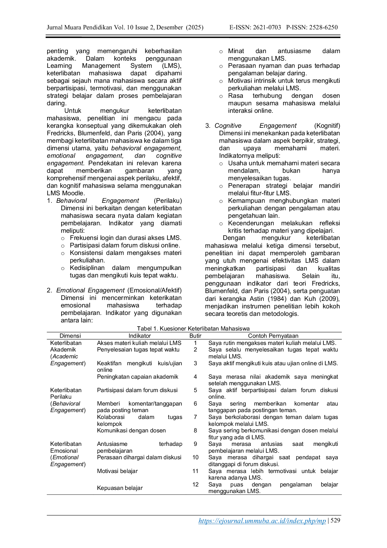 JURIS Analisis Implementasi Learning Management System dalam Keterlibatan Hasil Akademik Mahasiswa