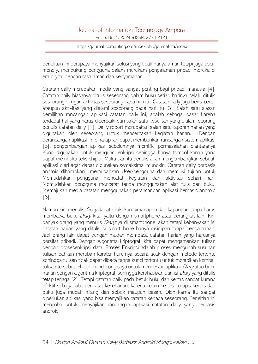 JURIS Design Aplikasi Catatan Daily Berbasis Android Menggunakan Metode Waterfall