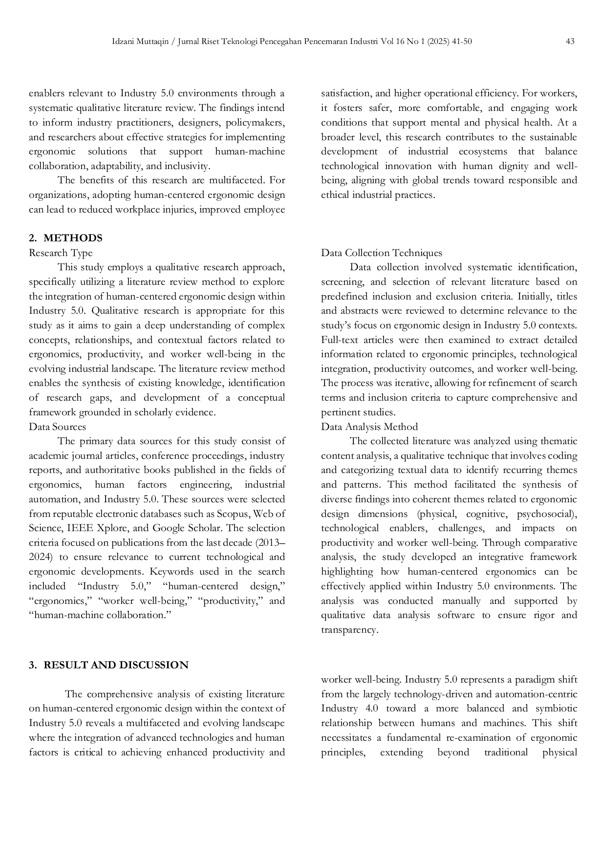 JURIS Human Centered Ergonomic Design in Industry 5 0 Enhancing Productivity and Worker Wellbeing