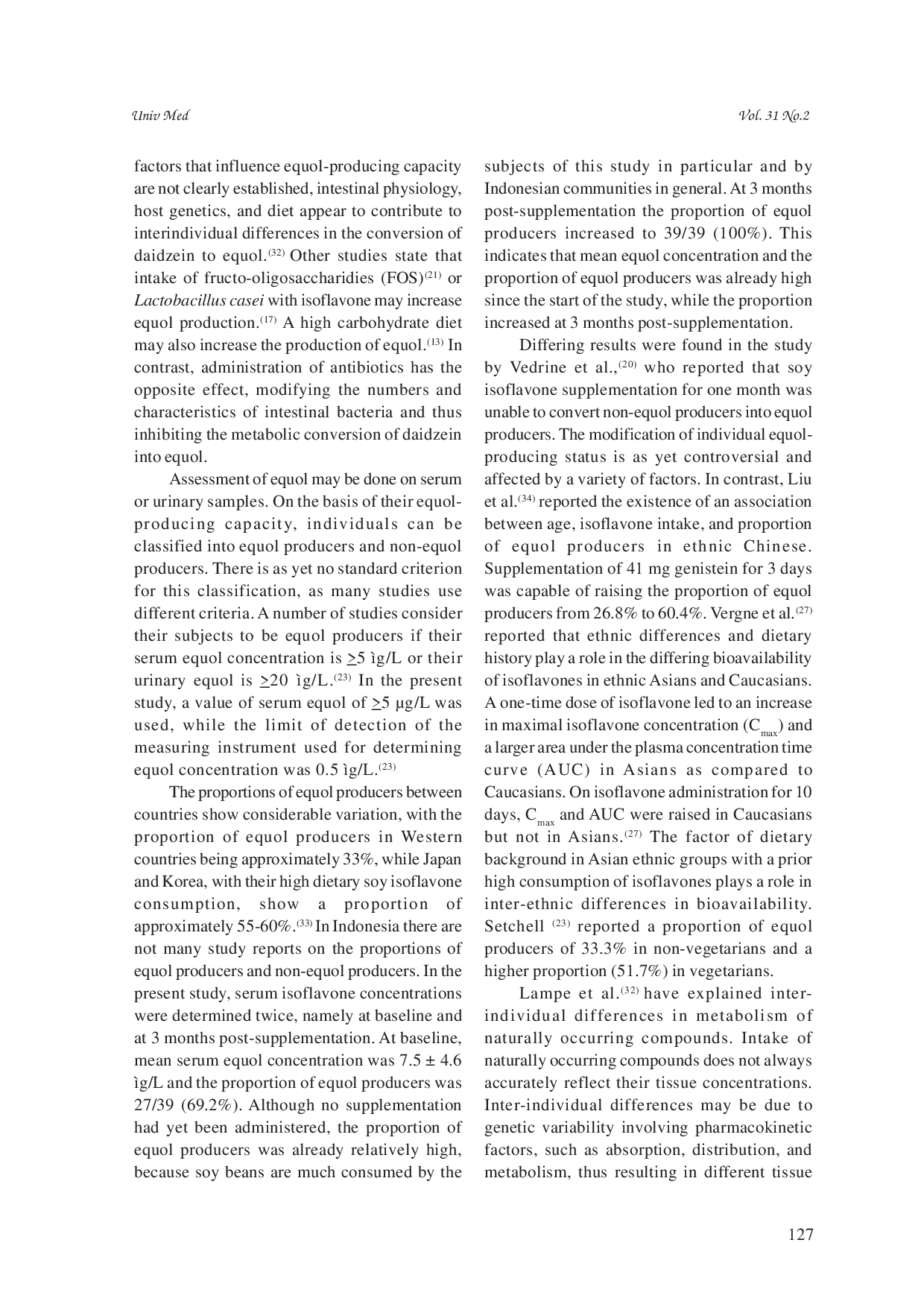 JURIS Soy isoflavone supplementation increases equol producing capability in postmenopausal women with osteopenia