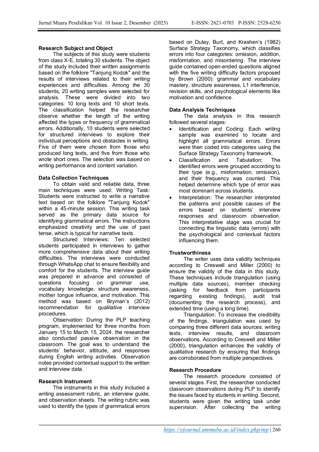 JURIS Analysis Of Students Grammatical Errors In Writing Folklore