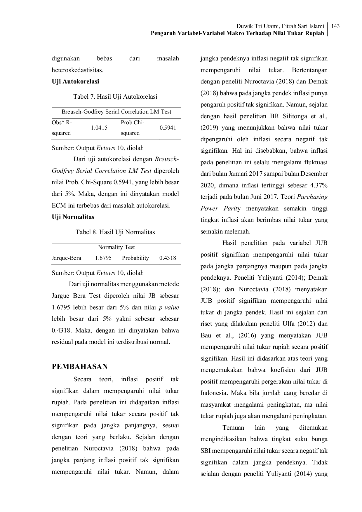 JURIS Effect of Macro Variables on Rupiah Exchange Rate