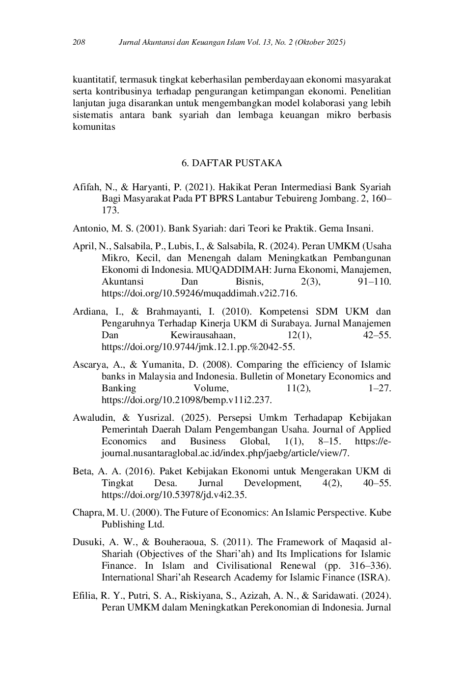 JURIS Intermediasi Sosial Bank Sumut Syariah KCP Perdagangan terhadap Pemberdayaan UMKM Syariah