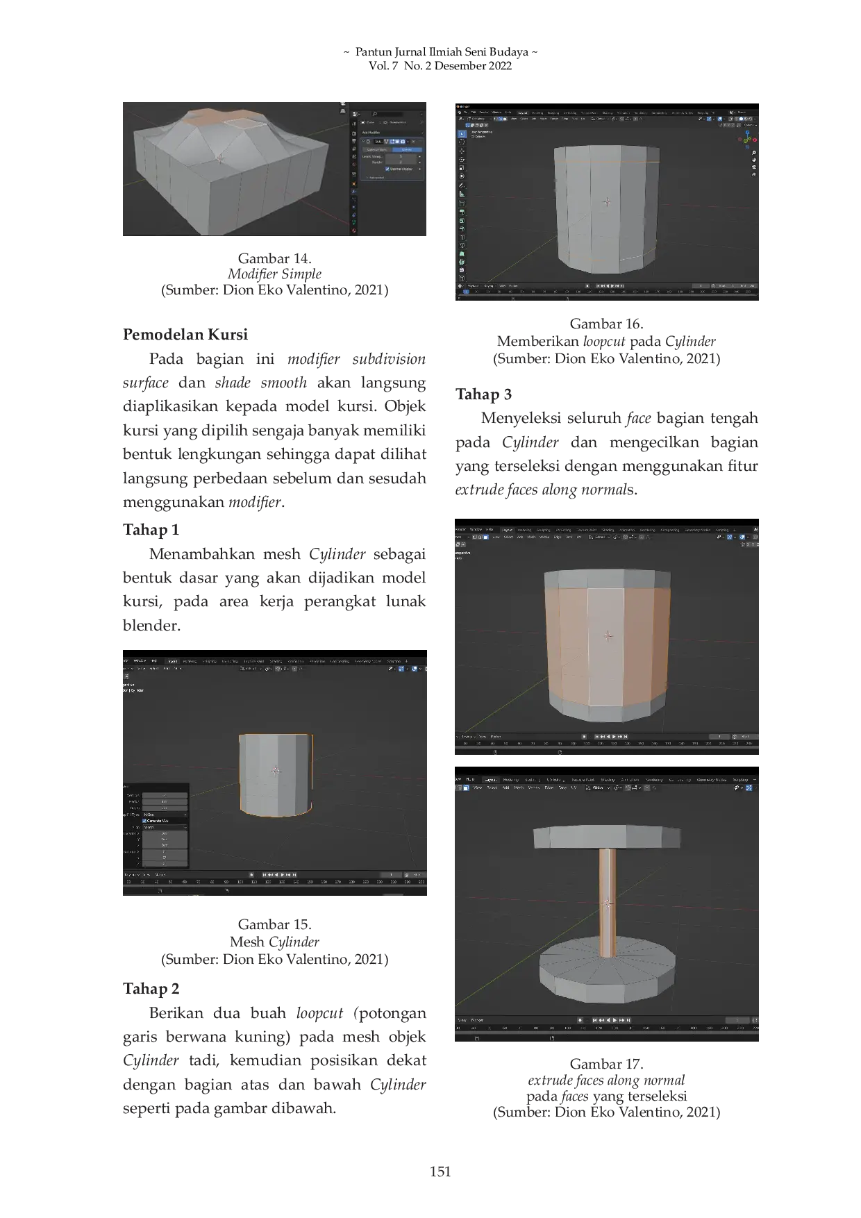 JURIS Penggunaan Modifier Subdivision Surface Dan Shade Smooth Pada Model 3d Di Aplikasi Blender 2 92