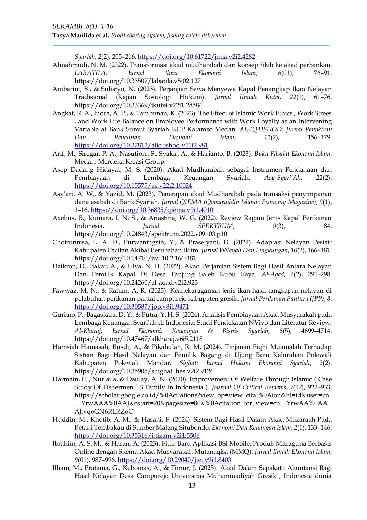 JURIS Fishing group catch sharing system An Islamic perspective