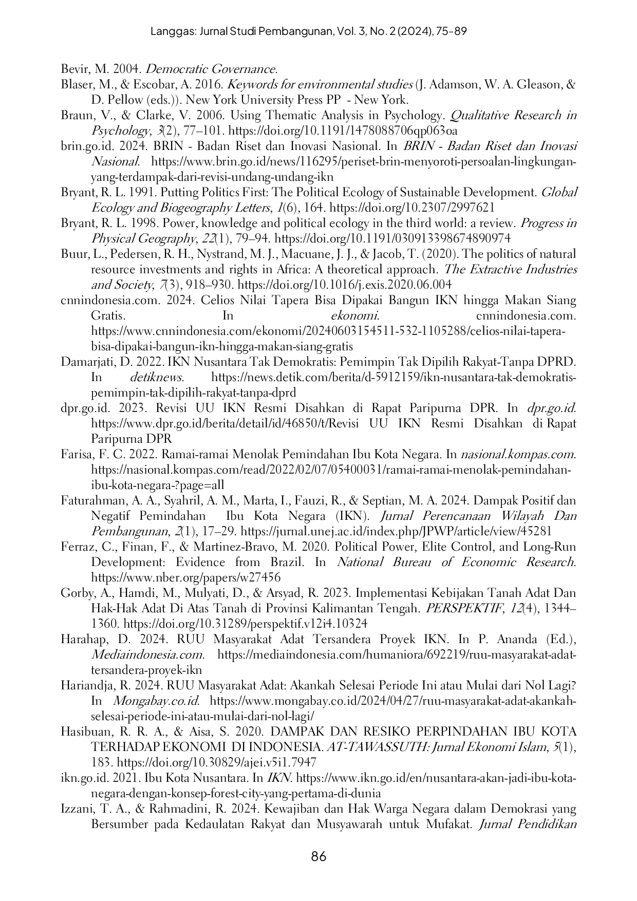 JURIS Pembangunan Ibu Kota Nusantara dalam Perspektif Politik Ekologi