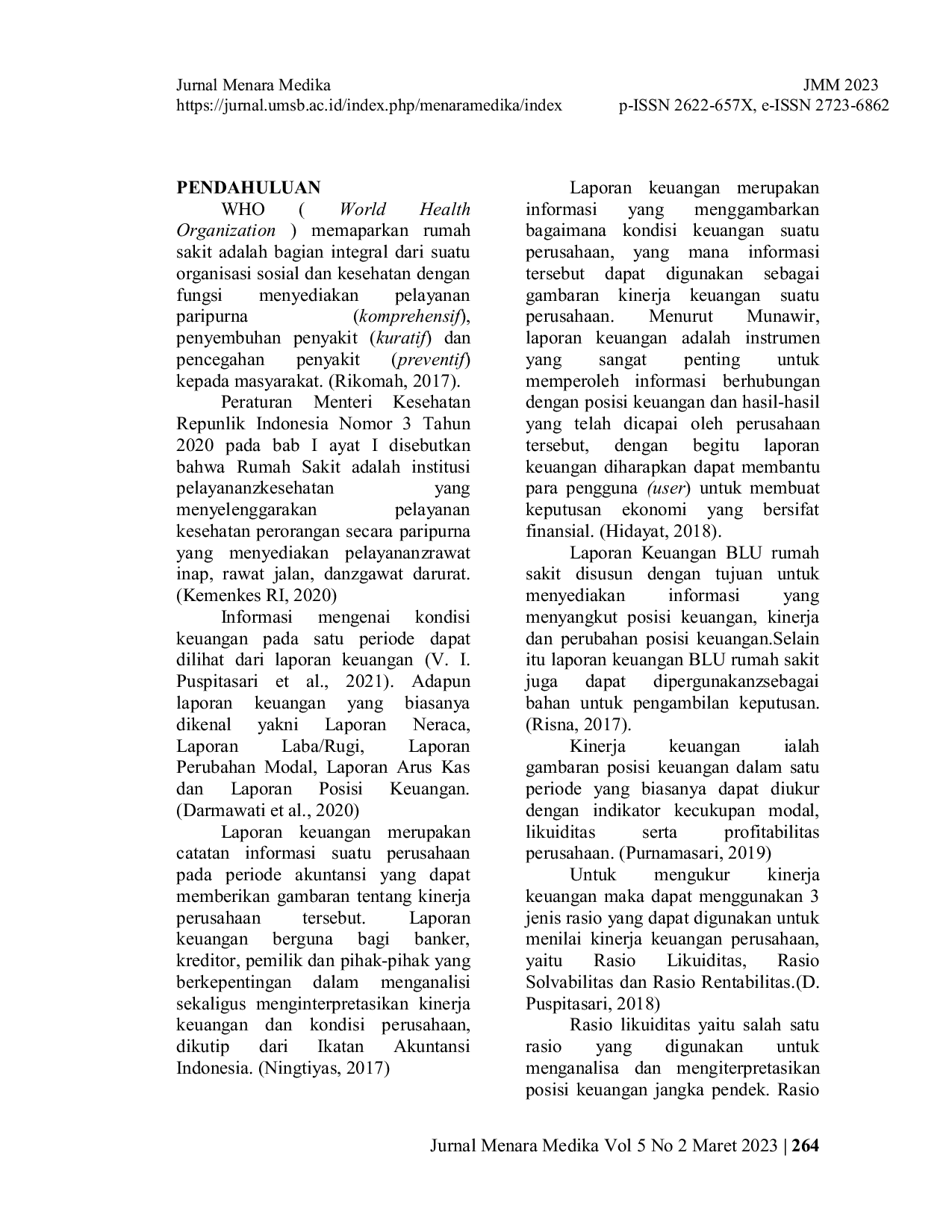 JURIS GAMBARAN KINERJA KEUANGAN PADA RUMAH SAKIT TAHUN 2019 2021