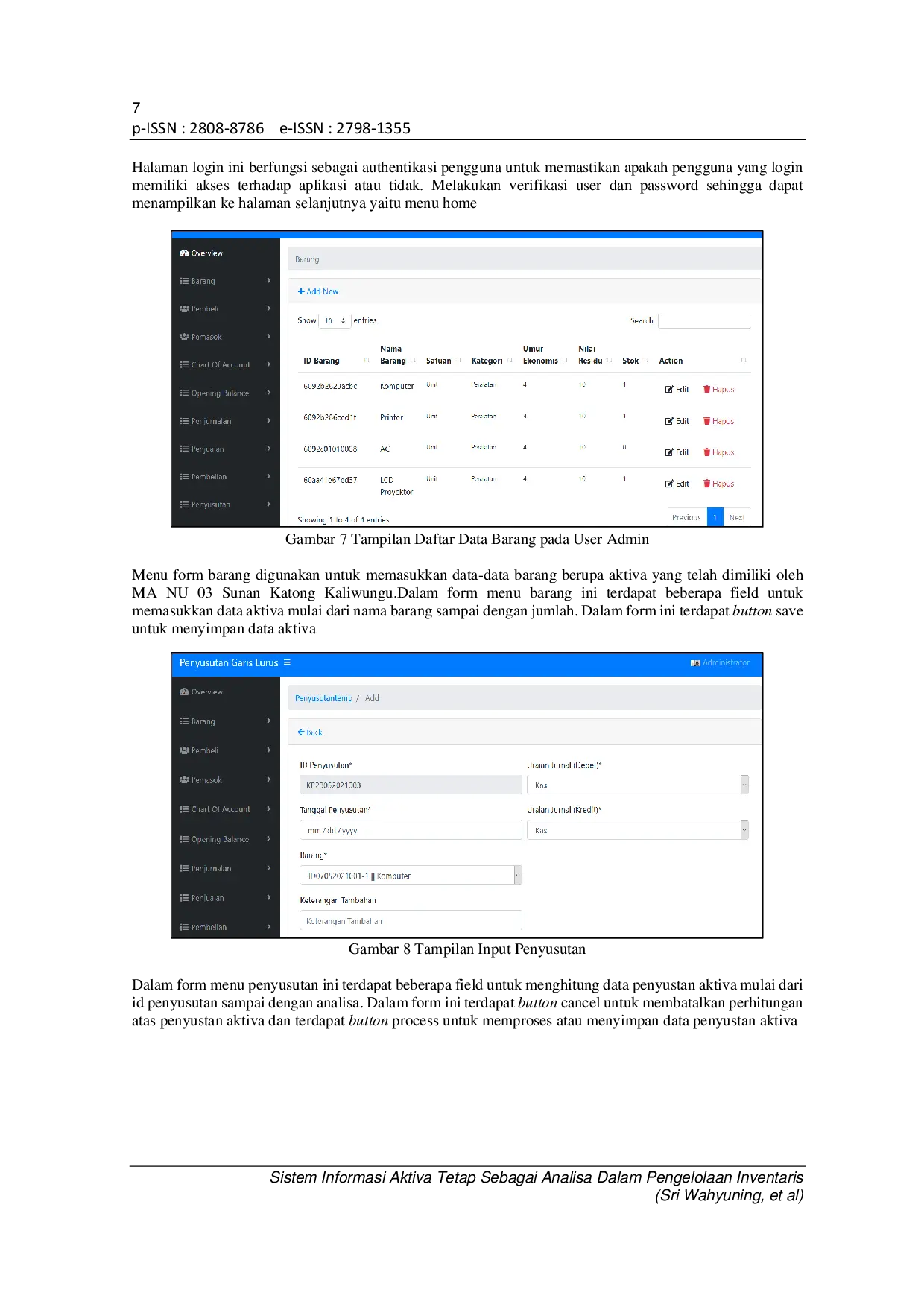 JURIS Sistem Informasi Aktiva Tetap Sebagai Analisa Dalam Pengelolaan Inventaris