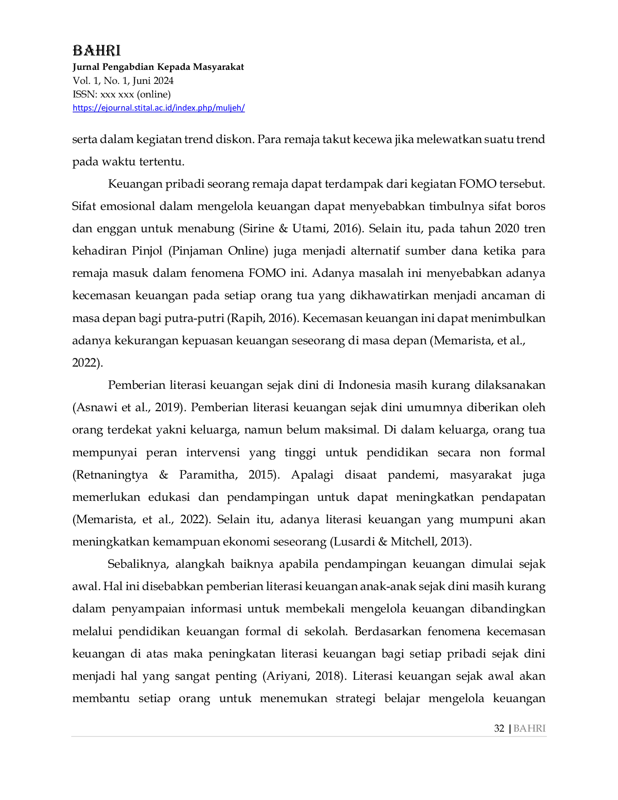 JURIS Peningkatan Literasi Keuangan Anak Sejak Dini Pada Sekolah Paud Sempoa Mawaddah Pekanbaru Melalui Gamifikasi