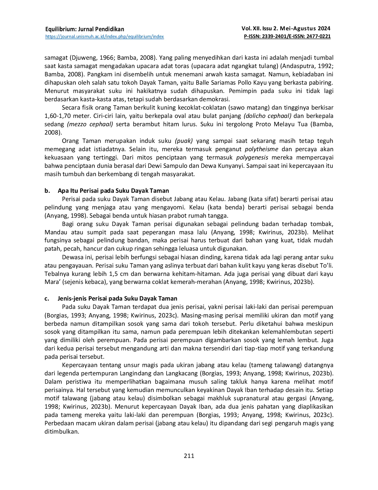 JURIS Simbol Dalam Motif Ragam Hias Perisai Pada Suku Dayak Taman