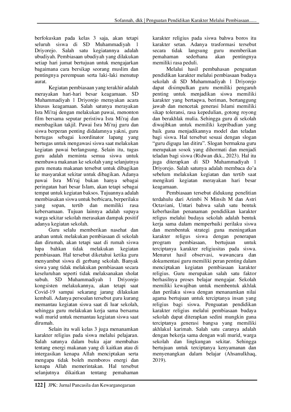 JURIS Penguatan Pendidikan Karakter Religius Melalui Pembiasaan Budaya Sekolah