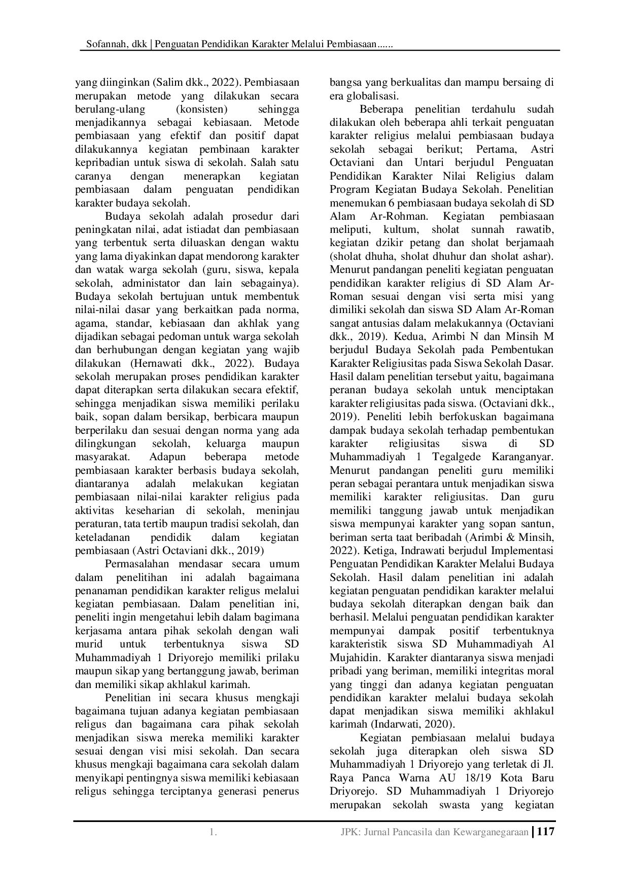 JURIS Penguatan Pendidikan Karakter Religius Melalui Pembiasaan Budaya Sekolah