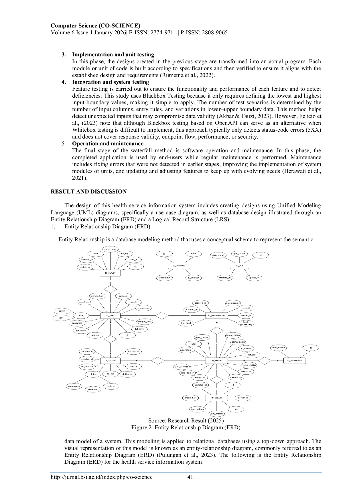 JURIS Development Of Web And Mobile Health Services Information System Using Waterfall Method