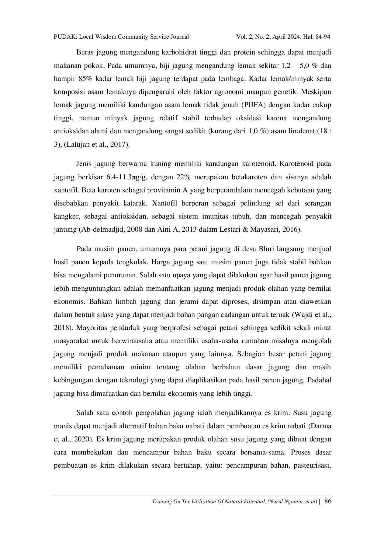 JURIS Corn Ice Cream Making Training For PKK Cadres To Cultivate An Entrepreneurial Spirit In Bluri Solokuro Lamongan