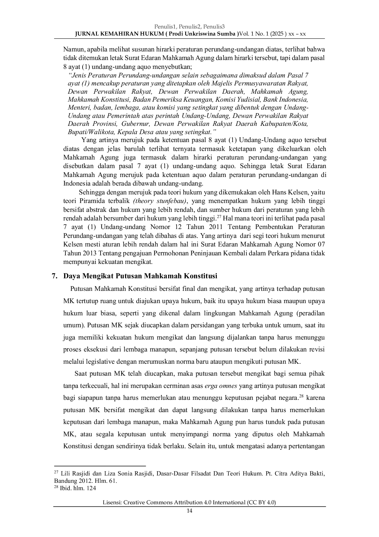 JURIS Ratio Legis Surat Edaran Mahkamah Agung Nomor 07 Tahun 2014 Tentang Pengajuan Permohonan Peninjauan Kembali Dalam Perkara Pidana