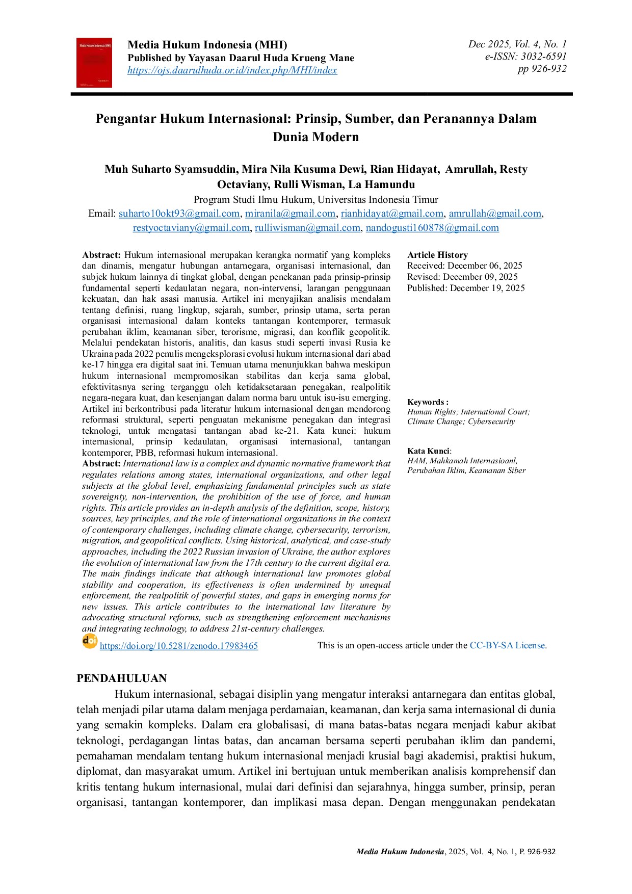 JURIS Pengantar Hukum Internasional Prinsip Sumber dan Peranannya Dalam Dunia Modern