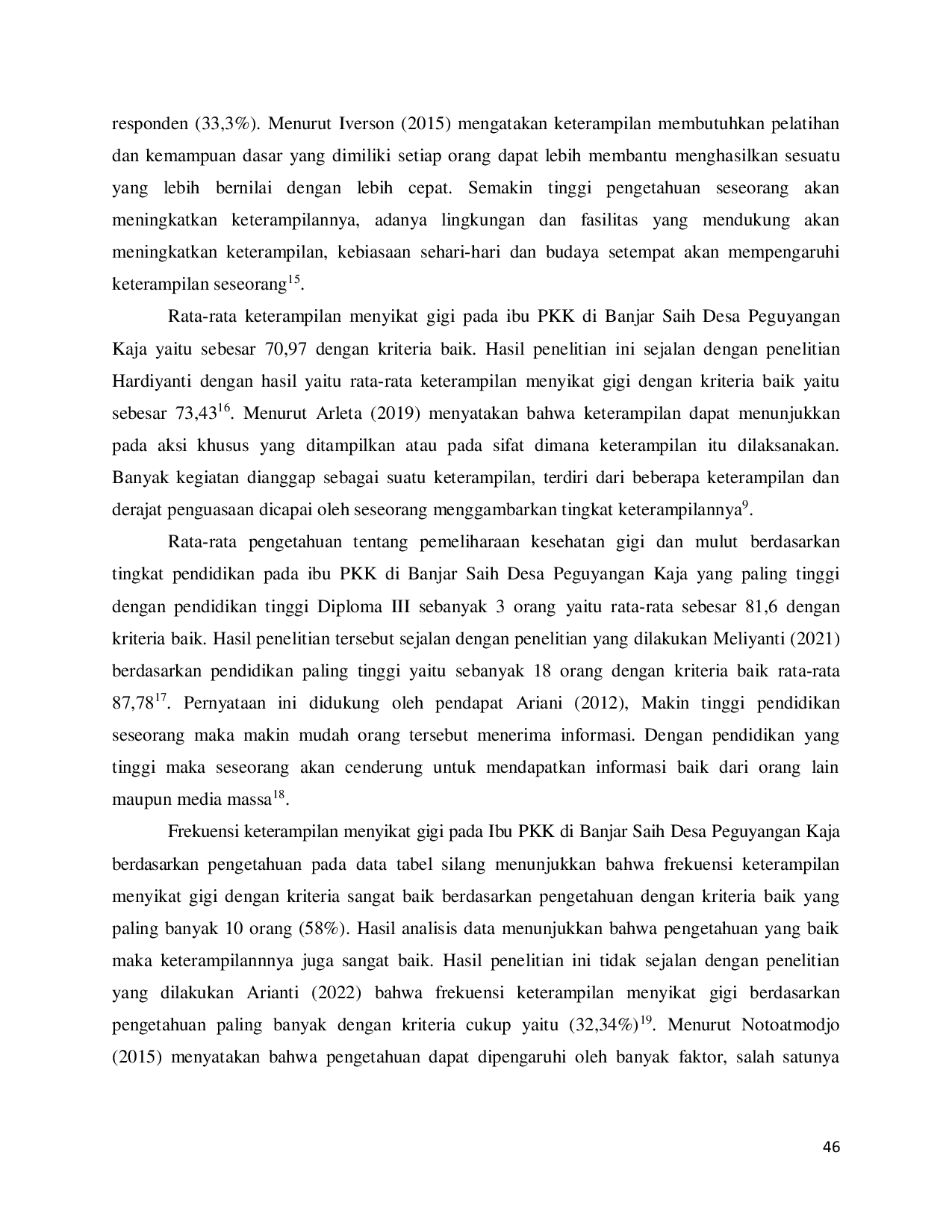 JURIS Hubungan Pengetahuan Pemeliharaan Kesehatan Gigi dan Mulut dengan Keterampilan Menyikat Gigi pada Ibu PKK Tahun 2024