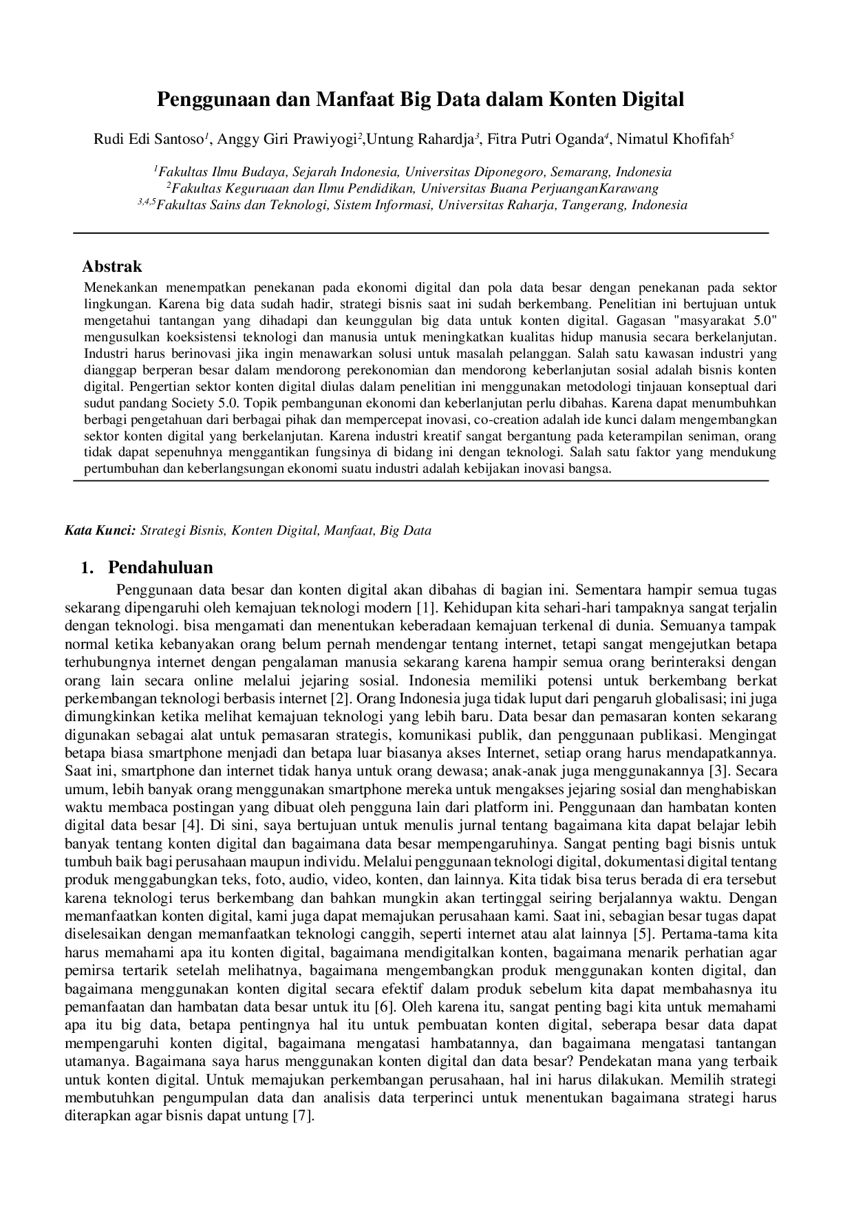 JURIS Penggunaan dan Manfaat Big Data dalam Konten Digital