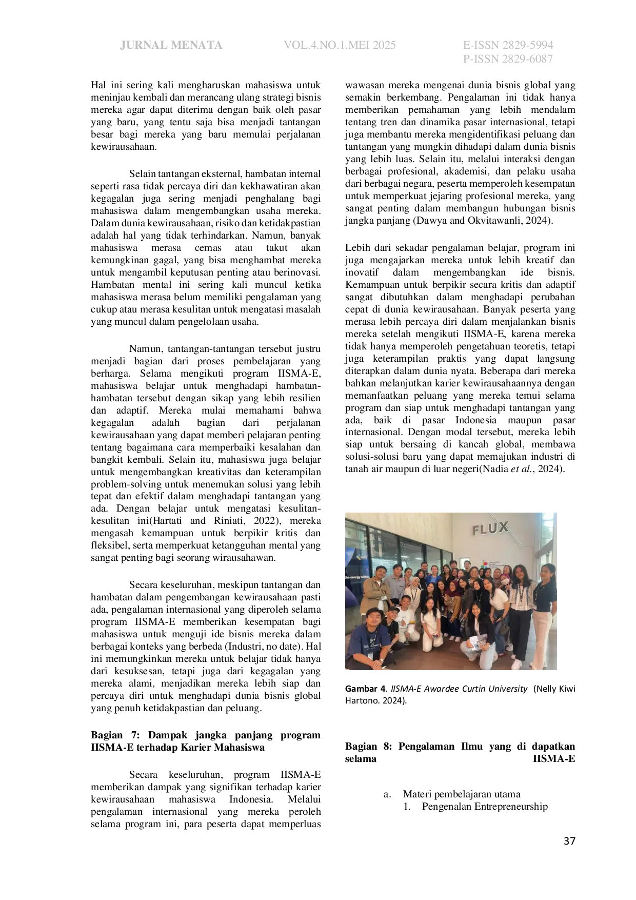 JURIS Kontribusi IISMA Terhadap Pengembangan Keterampilan Kewirausahaan Mahasiswa Indonesia