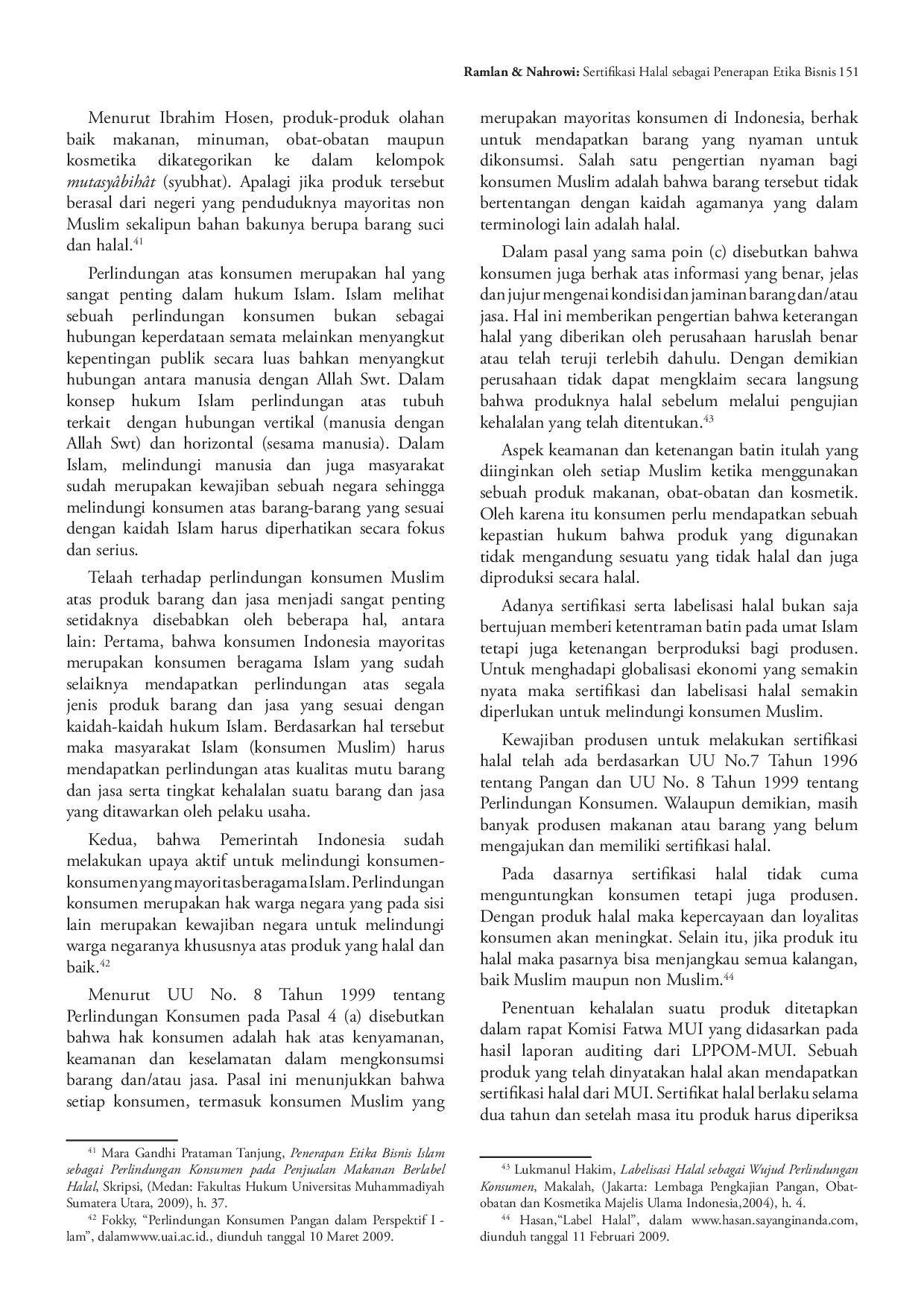 juris Sertifikasi Halal Sebagai Penerapan Etika Bisnis