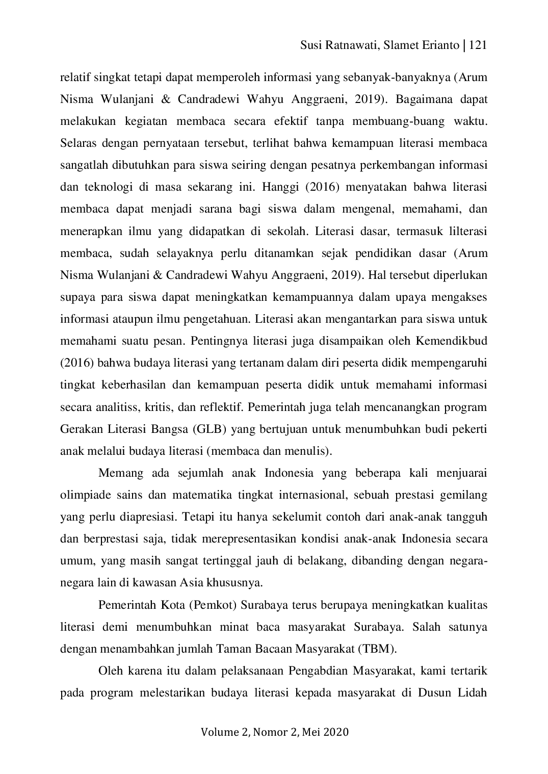 JURIS Pendampingan Masyarakat Dusun Lidah Wetan dalam Pelestarian Budaya Literasi dengan Pembuatan Perpustakaan Mini dan Taman Baca di Surabaya