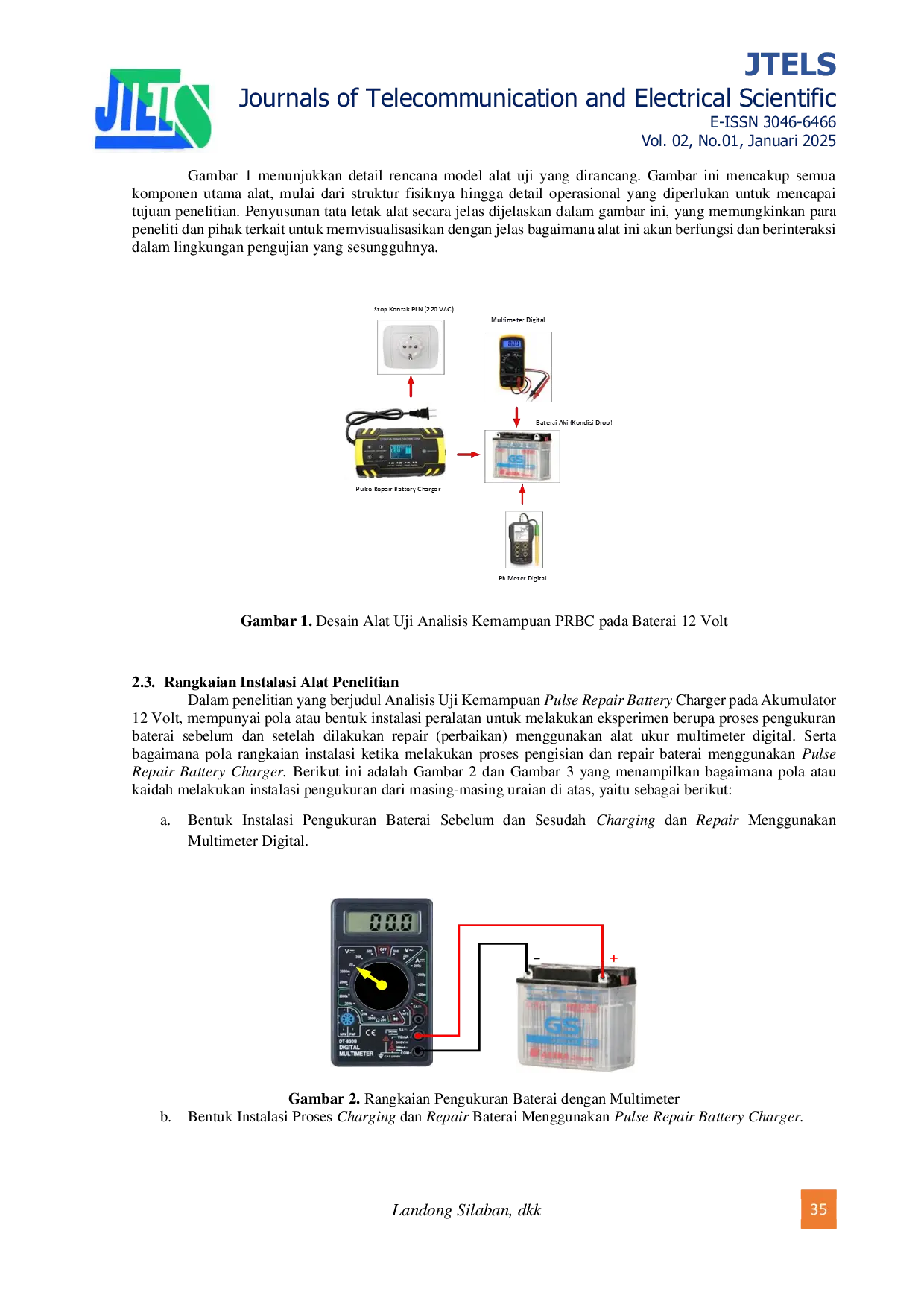JURIS Analisis Uji Efektivitas Pulse Repair Battery Charger dengan Beban Akumulator 12 Volt