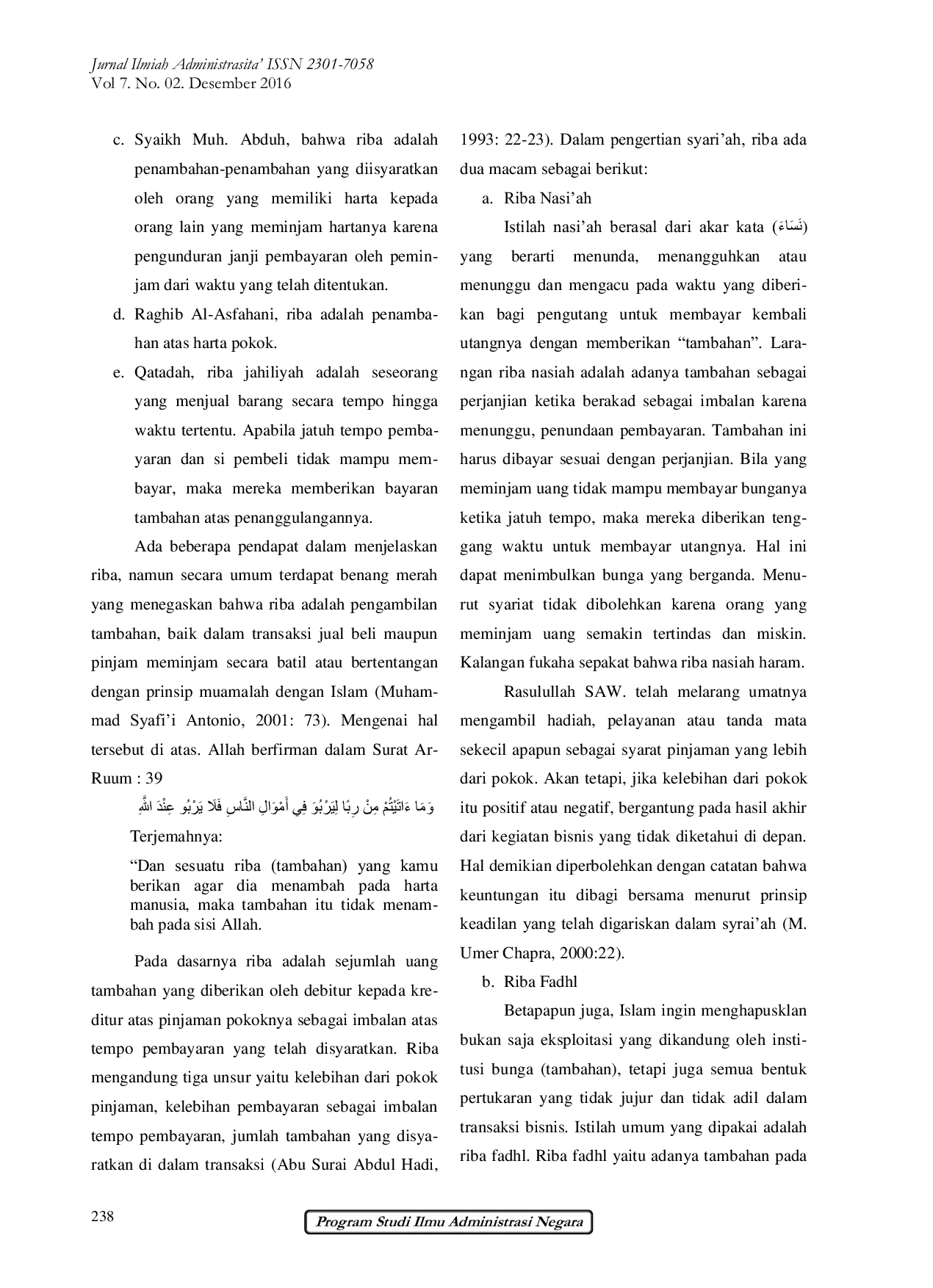 JURIS Praktek Rente Di Kelurahan Lappa Kecamatan Sinjai Utara Kabupaten Sinjai Dalam Tinjauan Hukum Islam