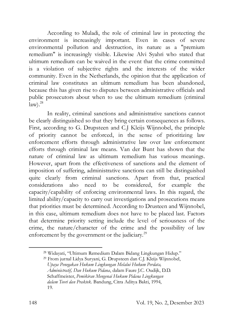 JURIS Implementasi Penegakan Hukum Lingkungan Hidup dalam Peraturan Pemerintah Nomor 26 Tahun 2023 Tentang Pengelolaan Hasil Sedimentasi di Laut