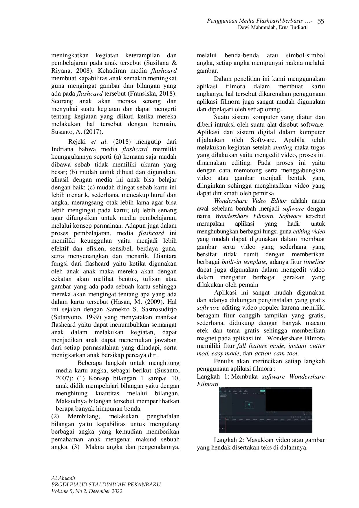 JURIS PENGGUNAAN MEDIA FLASHCARD BERBASIS APLIKASI FILMORA UNTUK PERKEMBANGAN KEMAMPUAN KOGNITIF ANAK USIA DINI