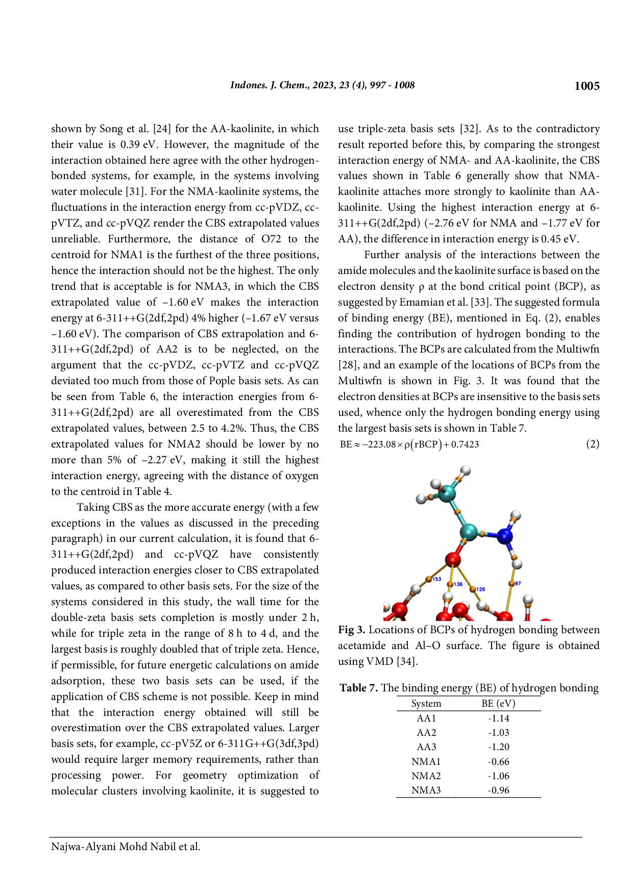 JURIS Basis Set Effects on the Stabilities and Interaction Energies of Small Amide Molecules Adsorbed on Kaolinite Surface