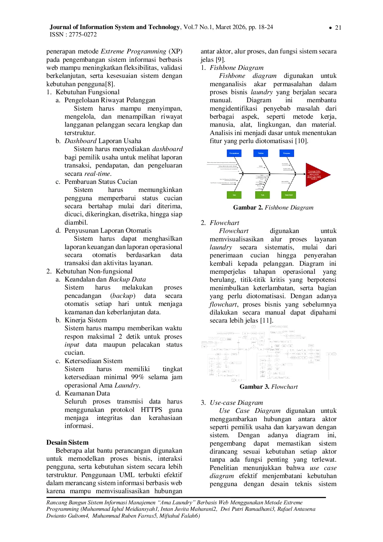 JURIS Rancang Bangun Sistem Informasi Manajemen Ama Laundry Berbasis Web Menggunakan Metode Extreme Programming