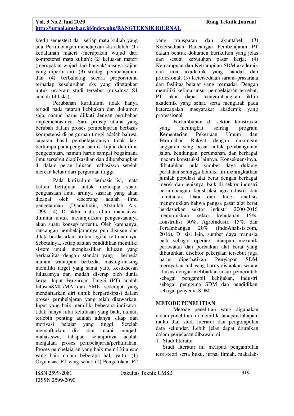 JURIS Desain Kurikulum Berbasis Kompetensi KKNI Pada Prodi Teknik Sipil