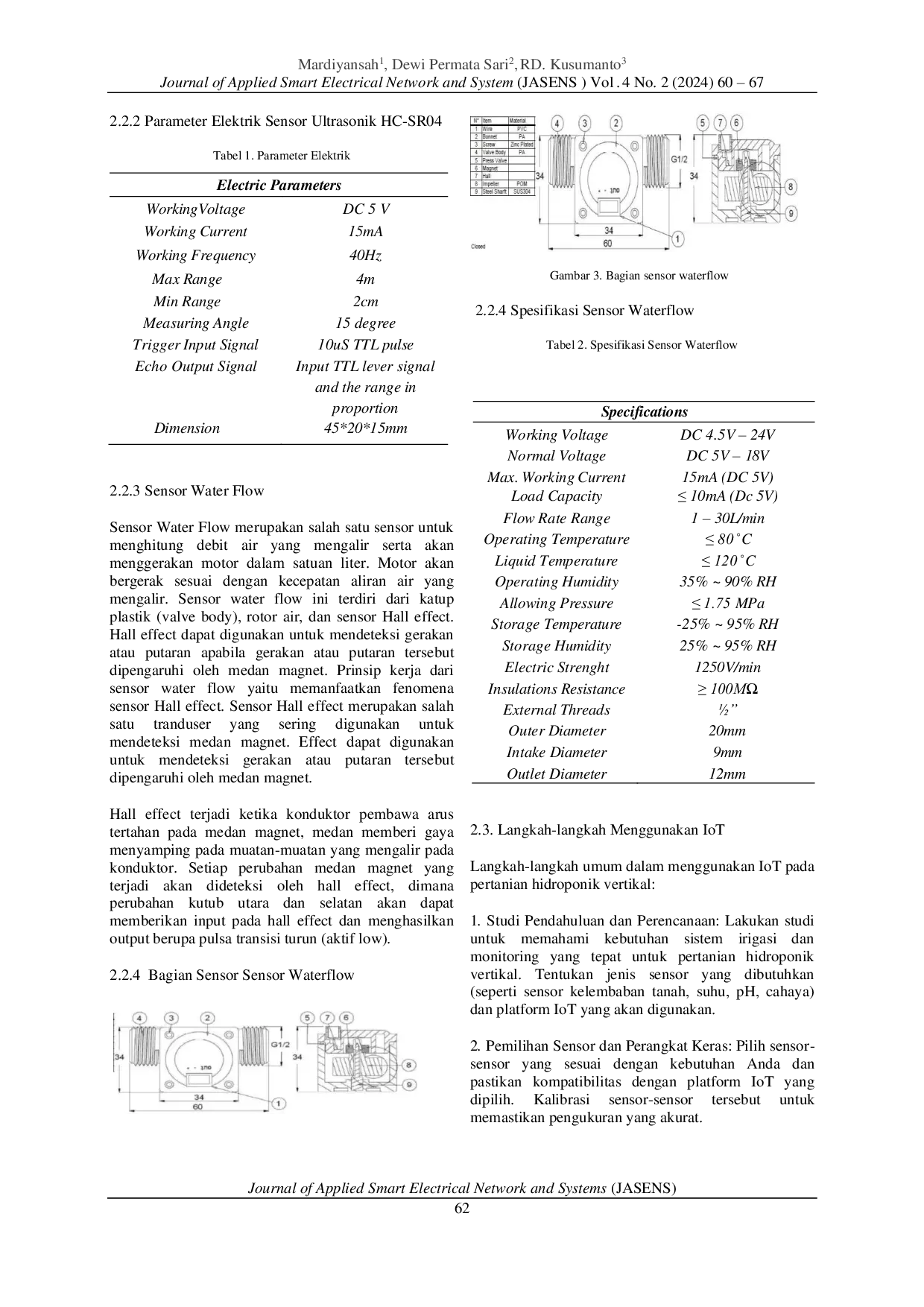 JURIS Sistem Kendali Irigasi Otomatis Pada Pertanian Hidroponik Vertikal Berbasis Internet Of Things IoT