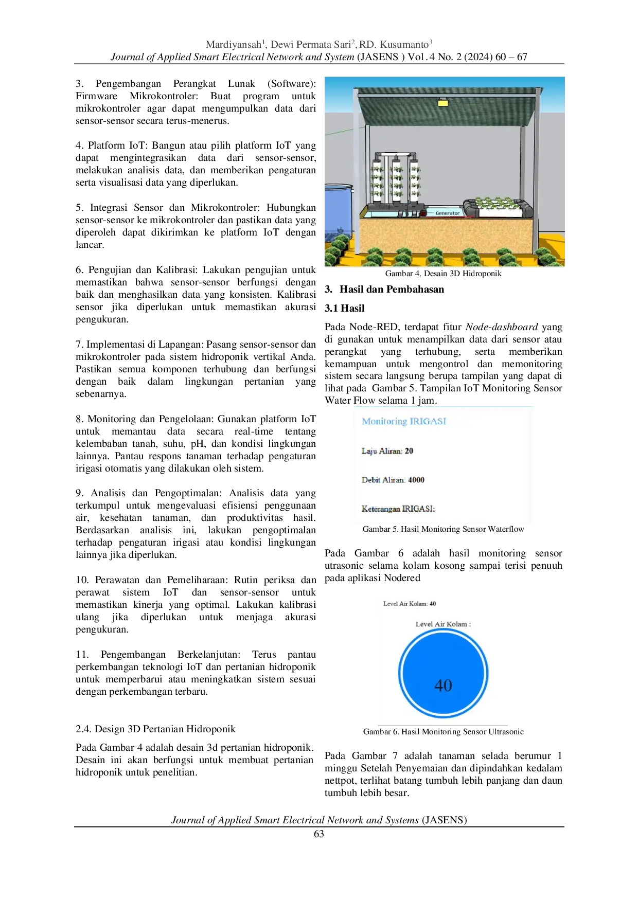 JURIS Sistem Kendali Irigasi Otomatis Pada Pertanian Hidroponik Vertikal Berbasis Internet Of Things IoT