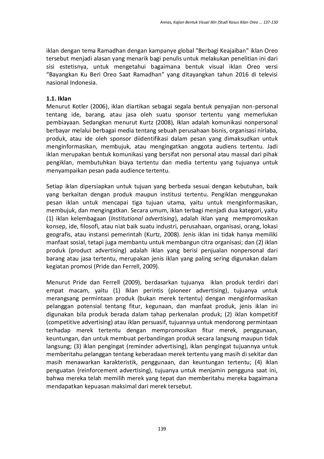 JURIS Kajian Bentuk Visual Iklan Studi Kasus Iklan Oreo Versi Bayangkan Kuberi Oreo Saat Ramadhan