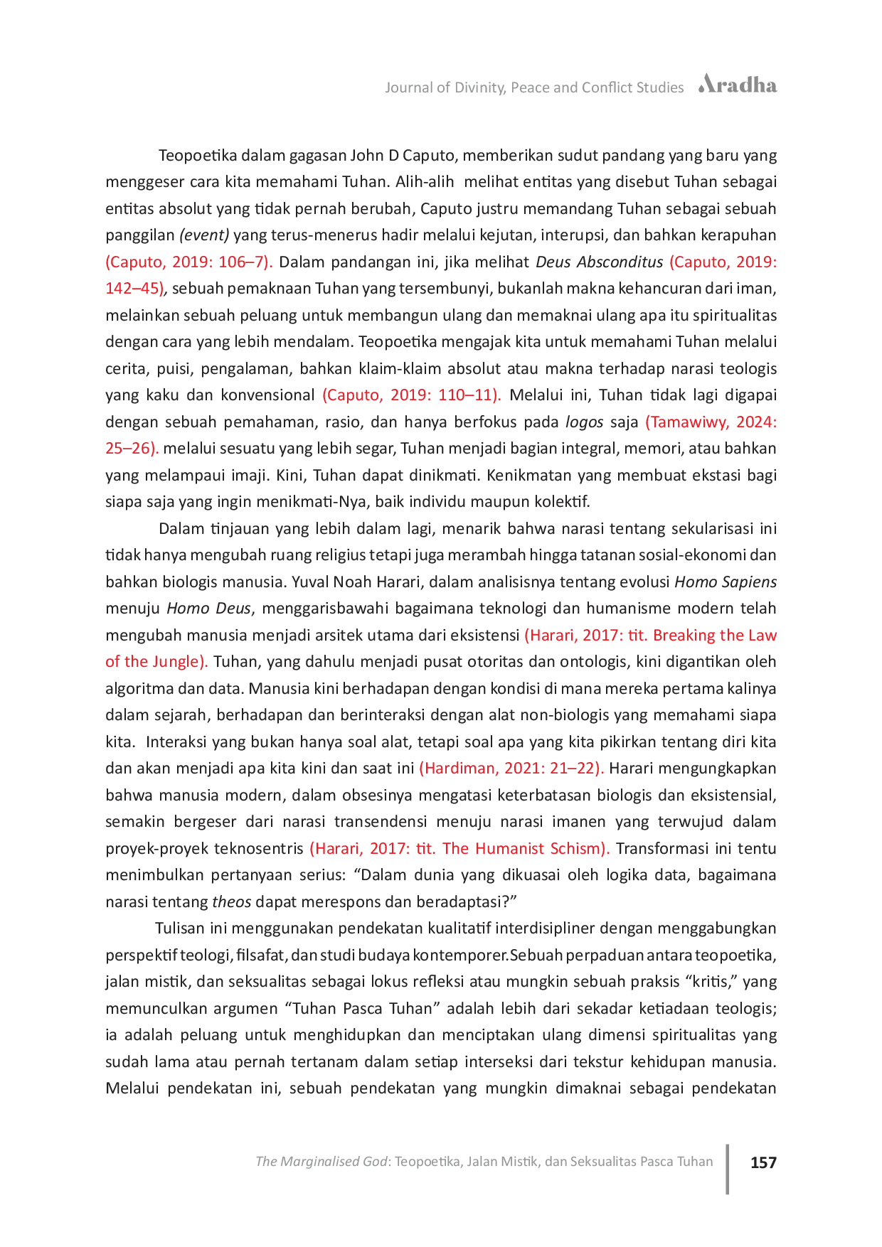JURIS The Marginalised God Teopoetika Jalan Mistik dan Seksualitas Pasca Tuhan