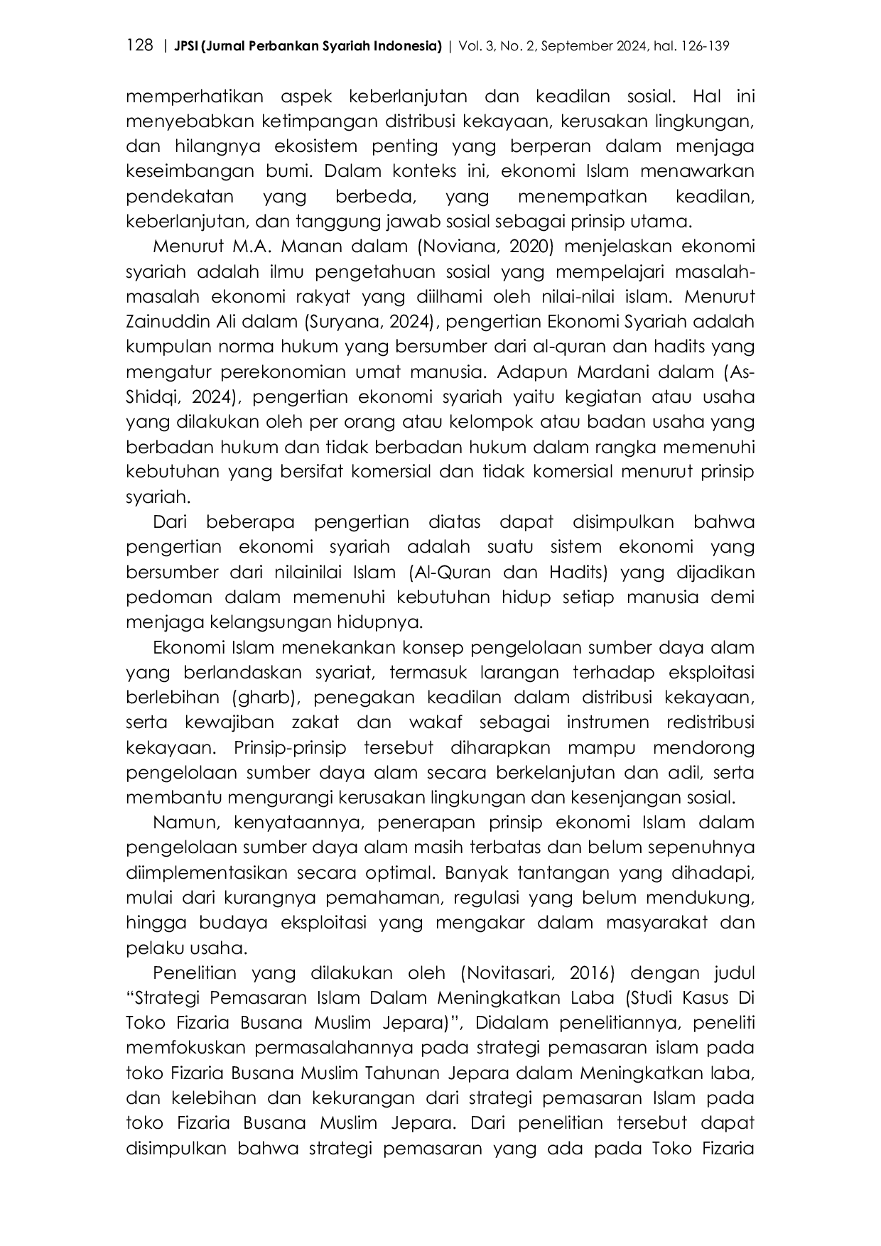 JURIS Pengelolaan Dan Pemanfaatan Sumber Daya Alam Dalam Perspektif Ekonomi Islam